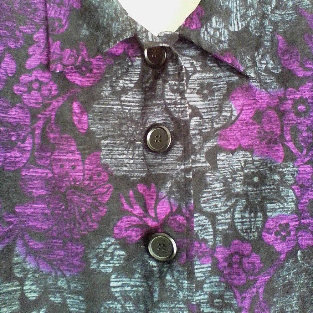 Kim Rogers Signature Grey & Purple Floral Suit